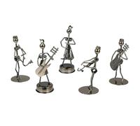 IMUSINICE 5pcs Iron Art Figure Decor Desktop Band Ornament Tabletop Band Adornment Chic Unique Design Desktop Decoration for Photography Prop Or Home Office