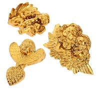 IMUSINICE 5pcs Mini Resin Angel Charms Multi-Function Decorative Flatback Photo Accessories for Phone Case and Crafting, Gold European Style Small Angel Figurine Set for Photography