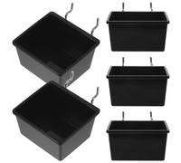 IMUSINICE 5Pcs Pegboard Bin for Shop Utility Bins Featuring Excellent Bearing Capacity and Easy to Remove Design for Auto Repair Shops with Compatible Peg Board Hooks