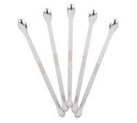 IMUSINICE 5pcs Stainless Steel Double-Head 20cm Laboratory Sampling Scoop Micro Measuring for Precise and Reagent Handling
