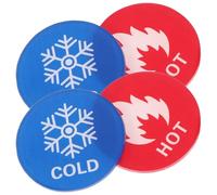 IMUSINICE 6 Pairs Self-stick Hot and Cold Water Indicator Stickers Acrylic Labels for Water Heaters and Showers, Temperature Differentiation Function, Suitable for Bathroom and Public