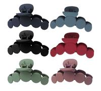 IMUSINICE 6pcs Nonslip Hair Claw Clips for Thick Thin Hair Lightweight Bathing Ponytail Holders for Women Green Black Navy Burgundy Dark Grey Pink