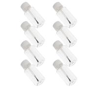 IMUSINICE 8pcs Refillable Empty Nail Polish Bottles with Brush Cap 20ml Pet Material Cylindrical Containers Easy to Carry for Grooming the Go and Travel