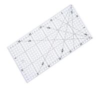IMUSINICE Acrylic Square Ruler for Sewing with Accurate Scale, Easy to Use and Not Easy Broken, for Cutting Squares and Fabric Strips, 15x30cm Black Ruler for Crafting