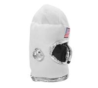 IMUSINICE Astronaut Helmet Hat Comfortable and Easy Costume Coordination White Spaceman Costume, Lightweight Polyester Space Helmet with Creative Design for Women Adult for Dress up Game