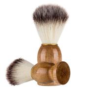 IMUSINICE Beard Brush Portable Shaving Tool with Natural Wooden Handle for Men and Soft Nylon Hair to Produce Rich Lather, for Beards and Goatee during Business Trips and Travels