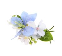 IMUSINICE Blue Flower Hair Combs for Beach Wedding and Vacations, Elegant Floral Design with Metal and Fabric Material, Versatile Use and Vibrant Color Preservation for Bridesmaids and Women