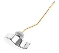 IMUSINICE Brass Toilet Flush Handle Lever with Three Holes, Adjustable for Flush Functionality, Easy to Install Toilet Tank Handle for Home and Restaurant Use, Silver Finish