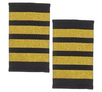 IMUSINICE Captain's Shoulder Patch Airline Pilot Uniform Epaulets with Comfortable Fit and Sturdy Polyester Material for Airlines and Flying Clubs