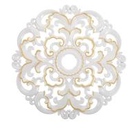 IMUSINICE Ceiling Medallion for Chandelier, Round Vintage Lighting Medallion, Classical Plaster Rosette Ceiling Cover for Bedroom Living Room Decoration Style 1