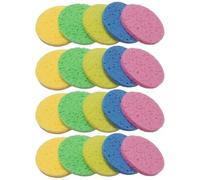 IMUSINICE Cellulose Face Sponges Natural Pulp Sponges Round 30 Pcs for Facial Cleansing and Makeup Removal, Exfoliating Random Color Suitable for Women and Daily Skincare