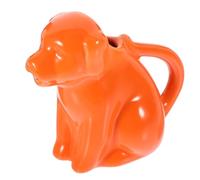 IMUSINICE Ceramic Animal Milk Jug Orange Dog Design with Handle Small Sauce Serving Pitcher Creamer Jug for Coffee Tableware Kitchen Dining Use