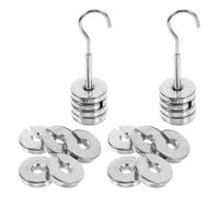 IMUSINICE Chrome Plated Metal Slotted Weights with Hangers for Laboratory Experiments Precise Calibration Mass Plates for Jewelry Making and Craft Production Compact Lightweight for