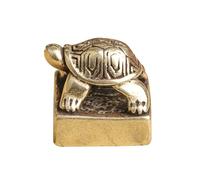 IMUSINICE Creative Small Brass Tortoise Stamper Antique Style Desktop Ornament for Home Office Decor Unique Vintage Brass Craft Decoration with Wealth-attracting Symbolism