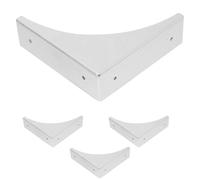 IMUSINICE Decorative Corner Guards 4 Pack Metal Protectors with Retro Design and 16 Nails, Safety Edge Covers for Coffee Tables, Cabinets and Home Furniture