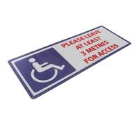IMUSINICE Disabled Safety Warning Sticker for Walls and Public Spaces, Pvc Material with Easy Application and Safety Reminder, 3 Meters Distance Signage for Disability Access