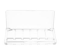 IMUSINICE Empty Six-Grid Eyeshadow Palette with Brush Slot, Refillable Makeup Organizer for Blush and Concealer, Portable Cosmetic Storage Case for Travel