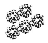 IMUSINICE Hair Scrunchies Non-slip Design 5pcs Black Plaid Chiffon for Women, Stylish Hair Accessories Versatile Use for Weddings and Parties