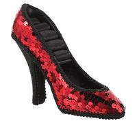 IMUSINICE High Heel Shoe Ring Holder Easy to Use Display Jewelry Display Stand and Jewelry Organizer Stylish Red Fabric Compact Design for Beauty Salons