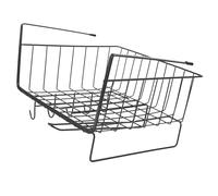 IMUSINICE Kitchen Storage Basket Space Saving for Kitchen and Home Organizer Hanging Cabinet Rack Iron Hanging Design with Simple Elegant Black Appearance