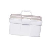 IMUSINICE Large Capacity Manicure Accessory Container with White Pp Material, Well-Made Portable Nail Art Storage Box for Beauty Working and Makeup Artists