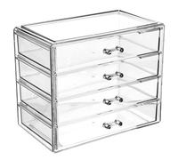 IMUSINICE Large Cosmetic Drawer Acrylic Storage Four with Type Design for Organizer Case with Enough Storage Room and Home Use, Makeup