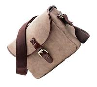 IMUSINICE Lens on Strap Shoulder Protective Partition and Padded, Adjustable Canvas Storage Bag for Dslr Camera with Detachable Crossbody Bag for Photographers Day Trips and Travel