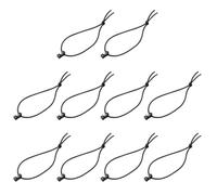 IMUSINICE Mini Tie-down Hooks with Elastic String 10pcs Black Nylon