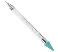 IMUSINICE Nail Art Suitable for Professional Artists and Beginners Dual-ended Acrylic Dotting Tool with Rhinestone Picker User-friendly White Nail Dotting Pen for Manicure