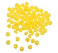 IMUSINICE Nail Drill Dust Guard Cap Cuticle Residue Shield Yellow 100pcs Plastic, Machine Protection and Hole Diameter Electric Nail File Devices Suitable for Studio the Go
