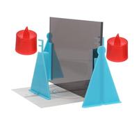IMUSINICE Optics Demonstrating for Kit Middle Physics Reflection Experiment, Plastic Flat Mirror Teaching Aid Optical Imaging Principles, Comprehensive School Physics Classes Science
