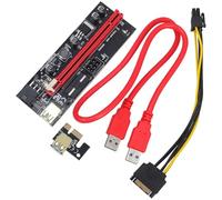 IMUSINICE Pcie Riser Card Extension Cable for External Graphics Card, Red Pvc Copper and Aluminium, Enhances Visual Experience and Performance for Gamers and Multimedia Enthusiasts