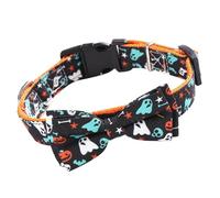 IMUSINICE Pet Collar Fashionable and Safe Design Halloween for Dog and Cat with Bow-knot Decor, Black Cloth Material for Halloween Party and Festive Atmosphere