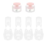 IMUSINICE Pink Plastic Shoelace Clips with Double Hole Cord Locks and Drawstring Stoppers, Easy to Slip Shoes, Self-sufficiency