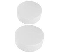 IMUSINICE Portable Cake Dummies round Foam Cake Models 2pcs in White for Baking Practice and Decoration for and Dessert Shop Use, for Beginners and Families