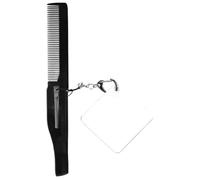 IMUSINICE Portable Foldable Comb Keychain Mirror for Men with Fine Tooth, Lightweight Plastic Acrylic Square Design, for Travel and Trips
