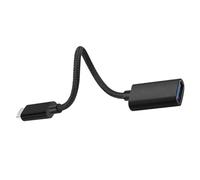 IMUSINICE Practical Black USB Type-c Otg Adapter Cable Synthetic Material with Aluminum Alloy, Simple and Audio for Fpv Flight Glasses and Mobile Phone for Drone