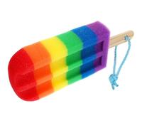 IMUSINICE Rainbow Color High-Density Bath Sponge for Exfoliating Body Wash Scrubber, Cute Soft Shower Sponge Rope for Bathing and Skin Cleaning Random Color