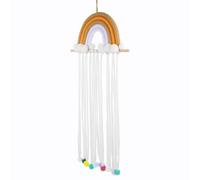 IMUSINICE Rainbow Hair Bow Holder Organizer, Sturdy Composite Material Hair Clips Storage with Cotton Tassels, Wall Hanging Decor for Room and Nursery