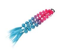 IMUSINICE Rainbow Wig Hair Extensions Lightweight Bubble Hand Braided Ponytail Extension for Boys and Girls Girls Crazy Hair Day Accessories