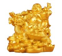 IMUSINICE Resin Maitreya Buddha Figurine with Flat Base Small Vintage Desktop Statue for Home Decor Stable Tabletop Ornament with Traditional Carvings and Artistic Buddhist Design