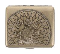 IMUSINICE Retro Cigarette Box Metal Case Portable Cigarettes Case for Men and Women Mini Spring Clip Opening