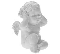 IMUSINICE Retro White Resin Angel Figurine Small Statue with Fine Workmanship and Durability, Home Decor for Variety of Scenes and Flat Places