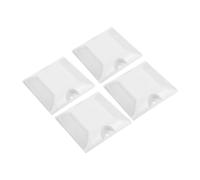IMUSINICE Road Studs Reflective 4Pcs Raised Plastic Pavement Markers White Double-Sided Tape for Emergency Use on Driveways and Highways