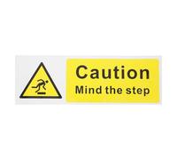IMUSINICE Self-adhesive Caution Sign for Stairs and Floors, Yellow Pvc Safety Sticker with Highly Visible Design and Secure Adhesion, for Workplace Safety and Basement Mind The Step Warning