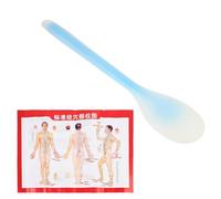 IMUSINICE Silicone Pat Body Care Massage Tool 38cm Blue Extended Back Massage Stick with Meridian Acupoint Chart for Full Body Therapy