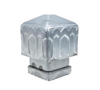 IMUSINICE Silver Iron Fence Post Caps 60x60mm Square Garden Post Covers Weather Resistant Easy Installation Stylish Decorative Caps for Household Gate Frame Sides and Guard Bars