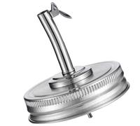 IMUSINICE Stainless Steel Oil Jar Spout Lid 86mm Metal Jar Protector with Silicone Sealing Ring Detachable Seal Silver Leakproof Pourer for Kitchen Storage Syrups Olive