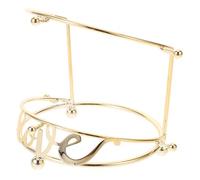 IMUSINICE Tabletop and Display Metal Stand 2 Tiers Elegant Dual Hooks, Stable Support Hair Accessories Holder for Golden Organizer Wedding and Studio Use for Crowns and Headwear