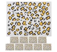 IMUSINICE Temporary Tattoos with Glitter Effect 12pcs Leopard Print Stickers Easy Application and Removable Water Transfer Paper Decals for Festivals and Costume Parties